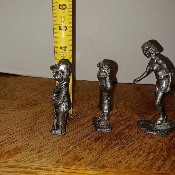 Lot Of 5 Vintage Pewter Figurines. In good condition see pictures for reference - Picture 7 of 9